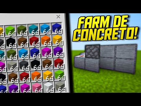 FARM de CONCRETO no MINECRAFT BEDROCK! | TUTORIAL