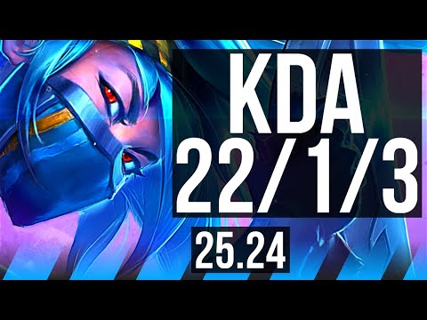 AKALI vs SYNDRA (MID) | Good KDA: 22/1/3 | EUW Diamond | 25.24