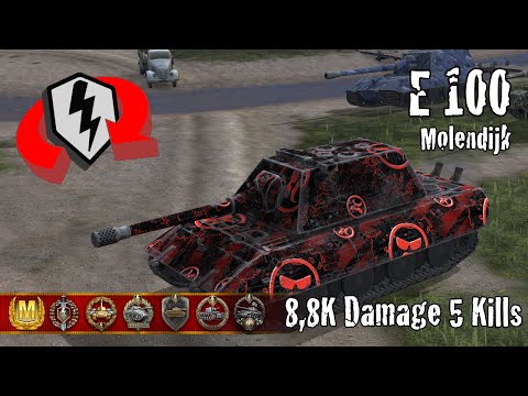 E 100  |  8,8K Damage 5 Kills  |  WoT Blitz Replays