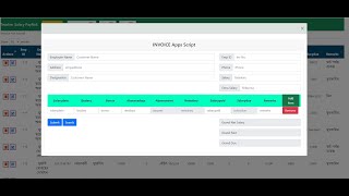 Google App Script Salary payroll