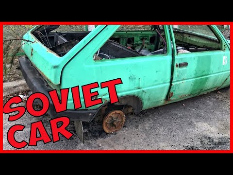 Abandoned ZAZ TAVRIA. Soviet abandoned car