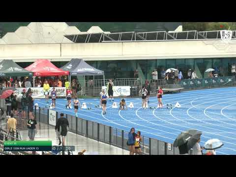 Girls Under 13 100m H1 - 2020 State Combined Events Championships // LAVicTV