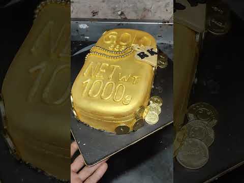 Choco chips flavor cake special gold design cake