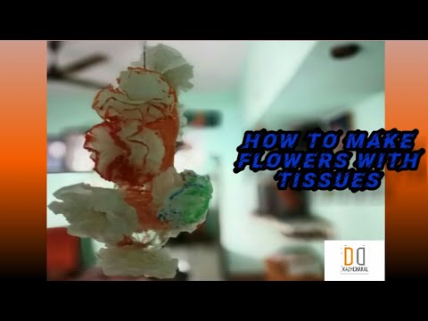 How to make a flower with tissues|DHRUVAN & DHANUSH|DD KAZHCHAKAL