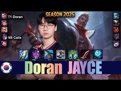 T1 Doran JAYCE vs GWEN Top - Patch 25.17 KR Ranked | lolrec