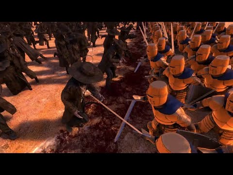 500  Golden Knight's  vs  5000 Scarecrows  | Ultimate Epic Battle Simulator |