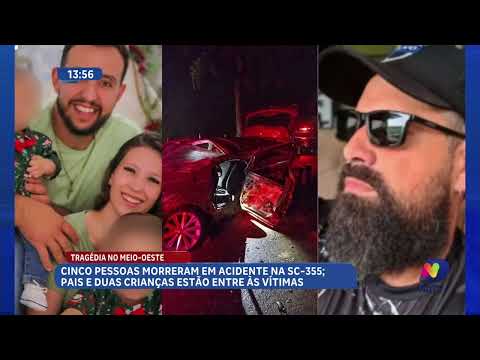 Tragédia na SC-355 deixa cinco mortos da mesma família em SC