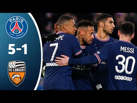 PSG VS Lorient 5-1 HIGHLIGHTS RESUMEN GOAL
