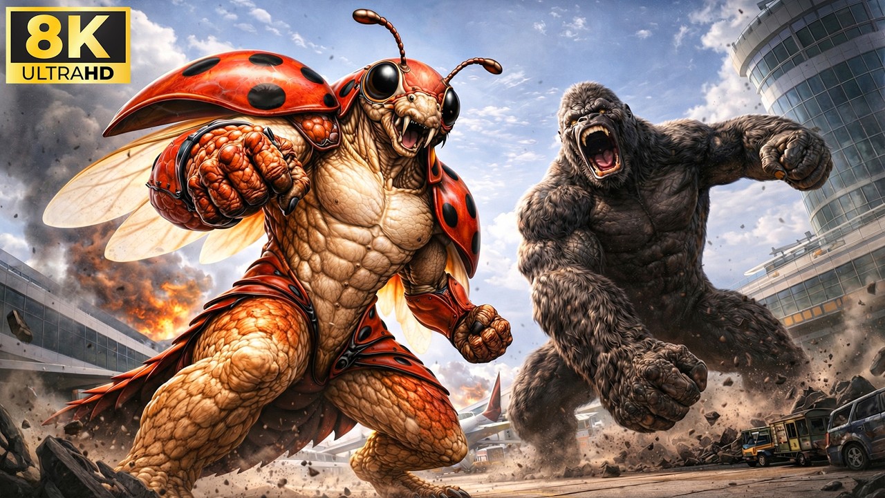 Ladybug monster destroys airport – King Kong appears and the ending | Full movie 2026