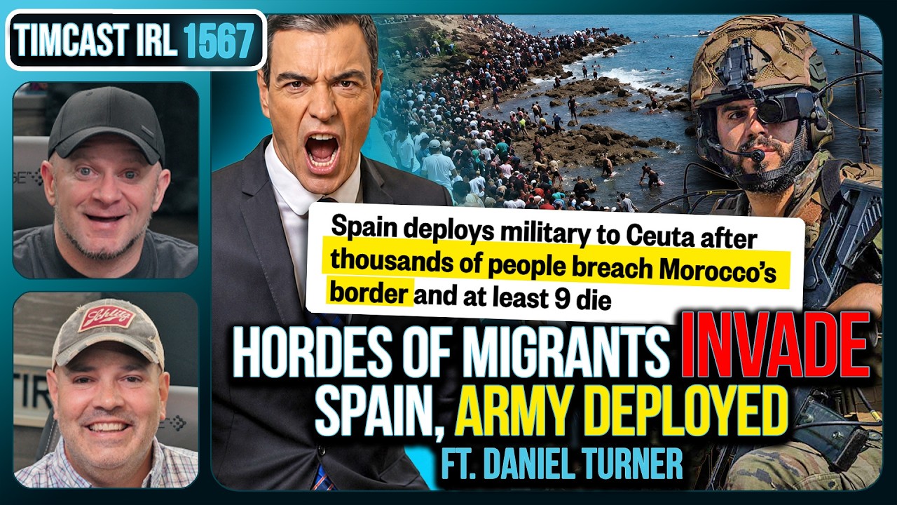 Hordes of Migrants INVADE Spain, Army Deployed | Timcast IRL