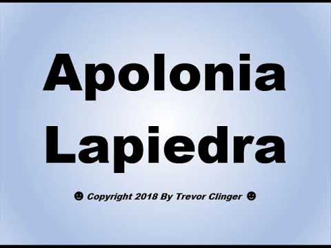 How To Pronounce Apolonia Lapiedra