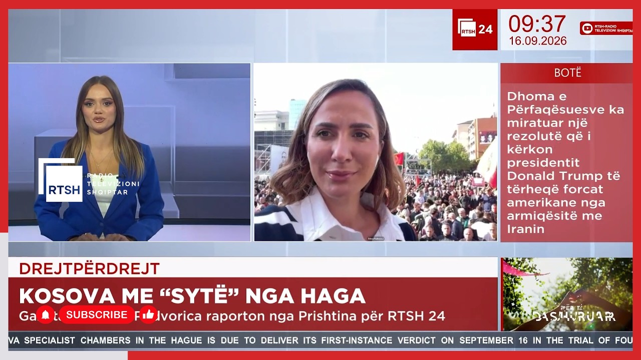 Kosova “me sytë” nga Haga, qindra qytetarë mblidhen në Prishtinë në pritje të aktgjykimit