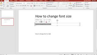 Microsoft PowerPoint - How to Change Font Size & Style