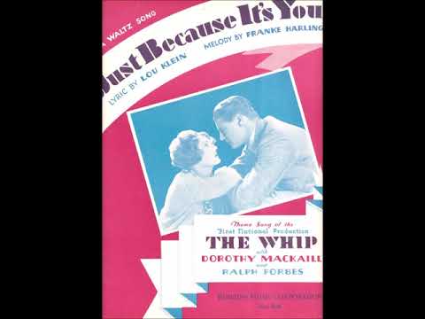 Eddy Thomas – Just Because It's You, 1928