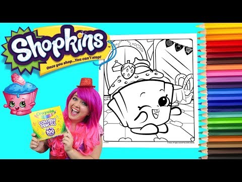 Coloring Shopkins Cupcake Chic Coloring Book Page Colored Pencil Prismacolor | KiMMi THE CLOWN Video