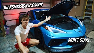 First C8 Corvette With This MAJOR Transmission Problem!? Won't Even Start...