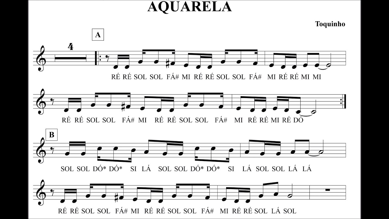 Aquarela - FLAUTA DOCE (playback)