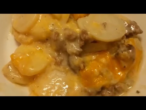 Southern hamburger and potato casserole
