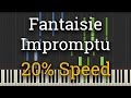 Chopin Fantaisie Impromptu Slow Piano Tutorial 20 Speed