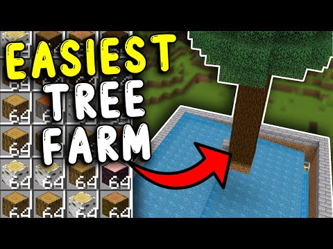 The EASIEST TREE FARM in Minecraft Bedrock 1.21!