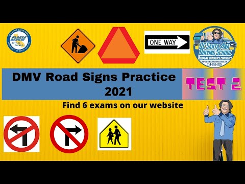 DMV road sign exam