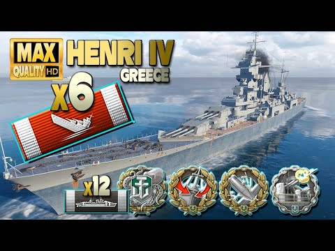 Cruiser Henri IV: 3,5k bxp on map Greece - World of Warships