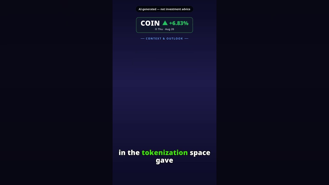 Why Is Coinbase Stock Spiking Today? COIN +6.83% (Aug 20)