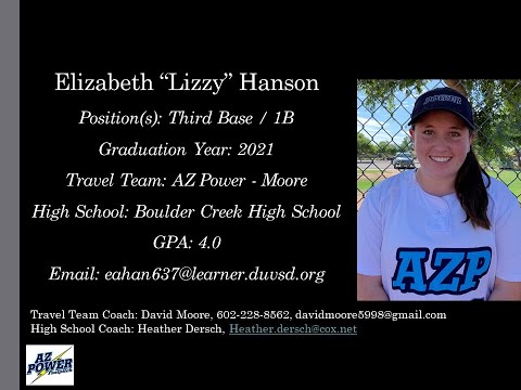 Elizabeth Hanson Softball Skills Video - 2021 Pitcher 3B
