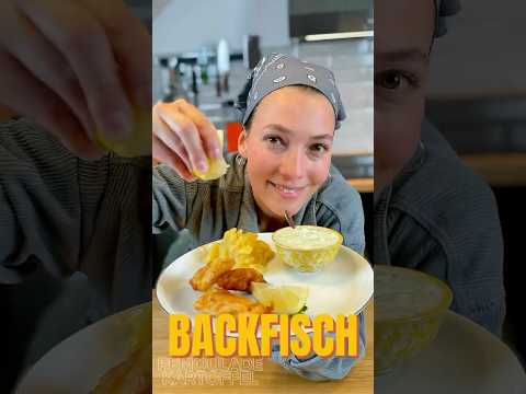 BACKFISCH - mit Remoulade und Kartoffelsalat #easyrecipe #rezept #fisch#fishing#remoulade#kartoffel