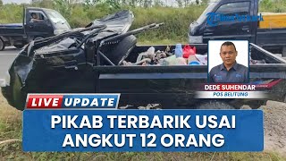 Kecelakaan Tunggal di Jalan Raya HAS Hanan Djoeddin Belitung, 12 Penumpang Suzuki Carry Luka-luka