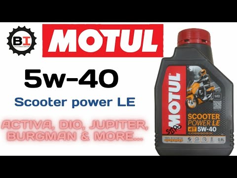 MOTUL 5W-40 POWER LE FULLY SYNTHETIC ENGINE OIL #motul #bikeinfotech