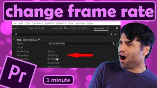 Change frame rate without changing speed Premiere Pro