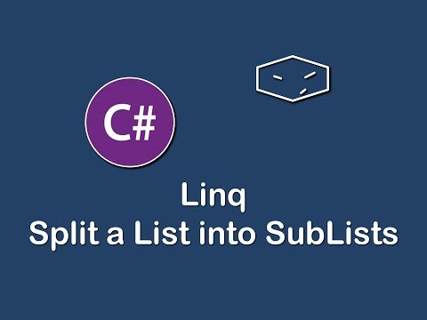 linq split list into sublists in c