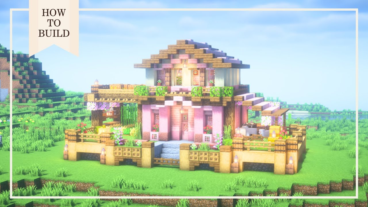 【作り方 / HowToBuild】簡単!かわいい!桜を使ったサバイバルベースの作り方 - マイクラビルダーズ