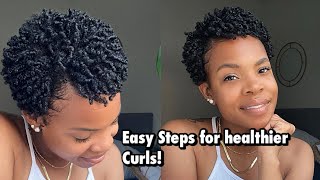 How I keep my curls moisturized( Night/Morning routine) for | Dry Natural Hair | beginner friendly