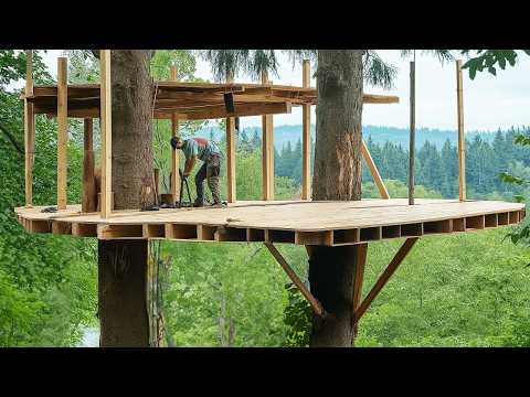 This guy built the perfect treehouse in just 30 days! Free house, no more rent! By DoğadakiMutfak!