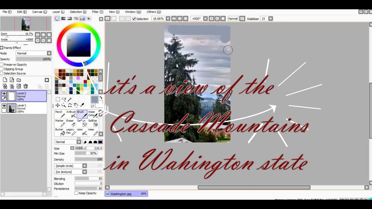 The Beautiful Cascades and Many Trees