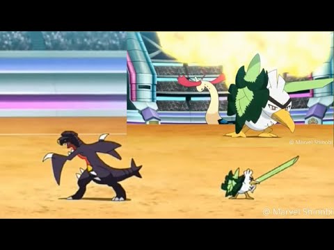 Sirfetch'd defeats Milotic and faces off Garchomp |Pokemon journeys ep 124 |Pokemon Sword and shield