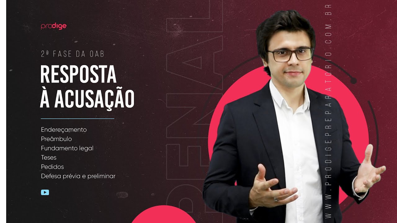 Resposta à acusação (2ª Fase OAB) | Como redigir a peça