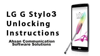 LG Stylo 3 LS777 Unlock with Medusa Pro (Ahsan Communication)