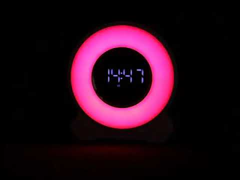 7 Colors Bedside Wake-Up Light Alarm Clock #Autoor #digitalalarmclock