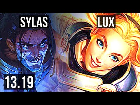 SYLAS vs LUX (MID) | 8 solo kills, 300+ games, Dominating, 16/4/4 | BR Master | 13.19