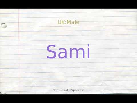 How to pronounce sami