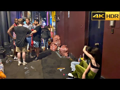 😈 Soho After Dark 😈 Post Party Garbage in Soho | Central London Night Walk [4K HDR]