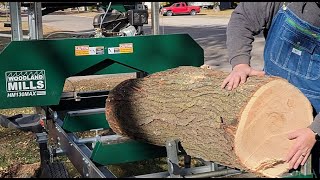 First log of Honey Locust I've ever put on the sawmill.  I'm surprised by what's inside this log