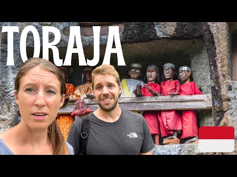 Choque cultural em TORAJA Sulawesi🇮🇩Vlog da Indonésia: Ke'te Kesu, Londa, Lemo, Tongkonan, estátua de Jesus