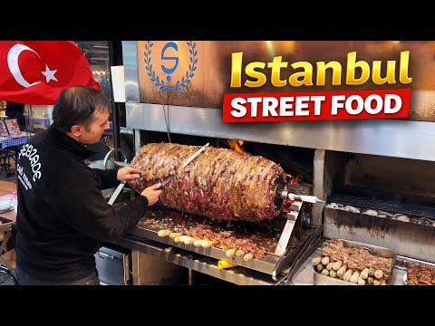 24H Of Turkish STREET FOOD in Istanbul | Cag Kebab, Doner & Wet Burger