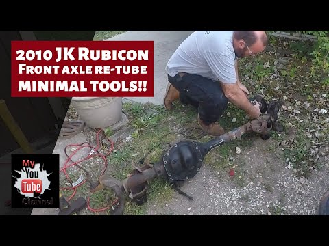 Rubicon bent front axle re-tube, minimal tools and no talking