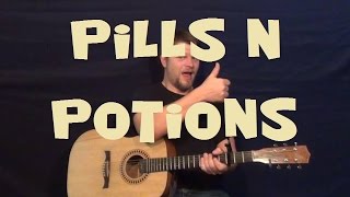 Pills N Potions (Nicki Minaj) Easy Strum Guitar Lesson How to Play Tutorial