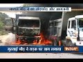 Dumper runs over two bikers in Allahabad, angry mob sets dumper ablaze